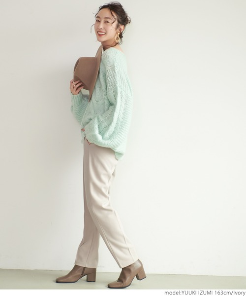 coca（coca）（コカ）の「起毛センタープレスパンツ（その他パンツ・レディース・ブラック/ブルー/アイボリー/ライトグリーン・ONE SIZE）」の13枚目の写真