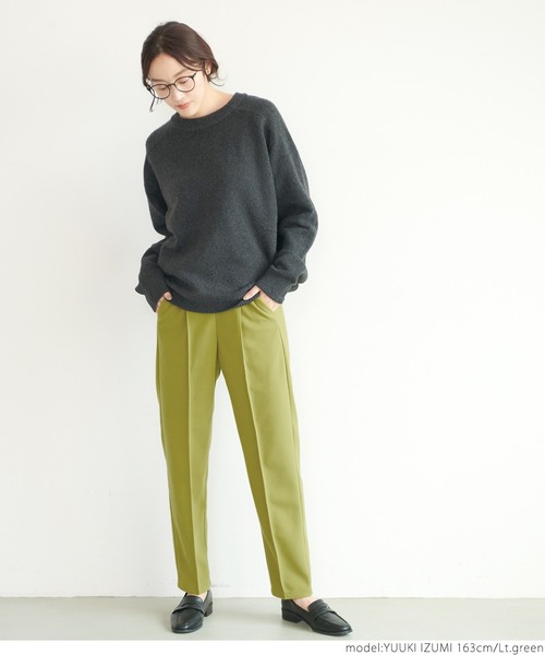 coca（coca）（コカ）の「起毛センタープレスパンツ（その他パンツ・レディース・ブラック/ブルー/アイボリー/ライトグリーン・ONE SIZE）」の15枚目の写真