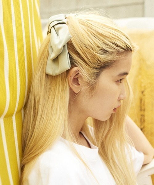 Casselini（キャセリーニ）の「Casselini（キャセリーニ）COCKTAIL RIBBON BARRETTE（バレッタ/ヘアクリップ・レディース・ブラック/ミント・FREE）」の2枚目の写真