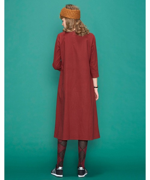 シロップ.(シロップ.)の「キュンとハートネックの麻混ワンピース(ワンピース・レディース・ブラウン/レッド・X-LARGE/SMALL/LARGE/MEDIUM/XX-LARGE)」の9枚目の写真