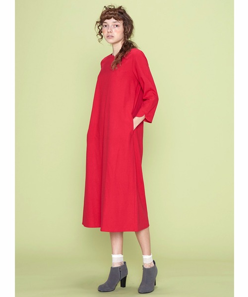 シロップ.(シロップ.)の「キュンとハートネックの麻混ワンピース(ワンピース・レディース・ブラウン/レッド・X-LARGE/SMALL/LARGE/MEDIUM/XX-LARGE)」の11枚目の写真