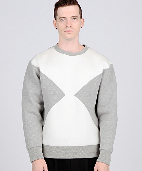 EN ROUTE(アンルート)の「ENR ダンボールニット ロングスリーブ●(Tシャツ/カットソー・メンズ・オフホワイト/ブラック・3/2/1)」の2枚目の写真