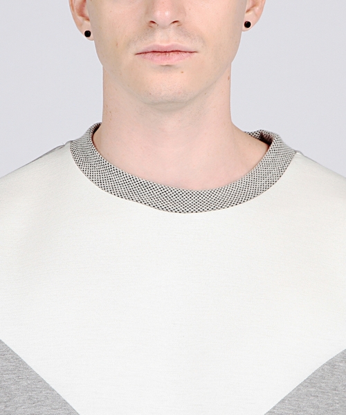 EN ROUTE(アンルート)の「ENR ダンボールニット ロングスリーブ●(Tシャツ/カットソー・メンズ・オフホワイト/ブラック・3/2/1)」の4枚目の写真