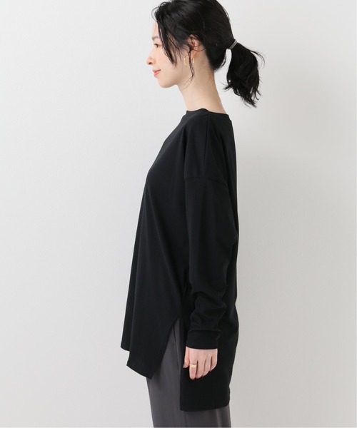 SLOBE IENA（スローブイエナ）の「スリットネックTEE【手洗い可能】◆（Tシャツ/カットソー・レディース・ブラック/アイボリー/ブラウン・FREE）」の11枚目の写真