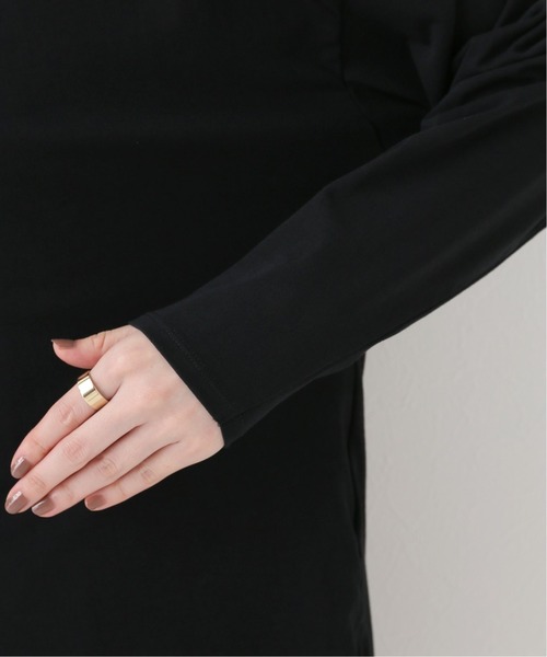 SLOBE IENA（スローブイエナ）の「スリットネックTEE【手洗い可能】◆（Tシャツ/カットソー・レディース・ブラック/アイボリー/ブラウン・FREE）」の16枚目の写真