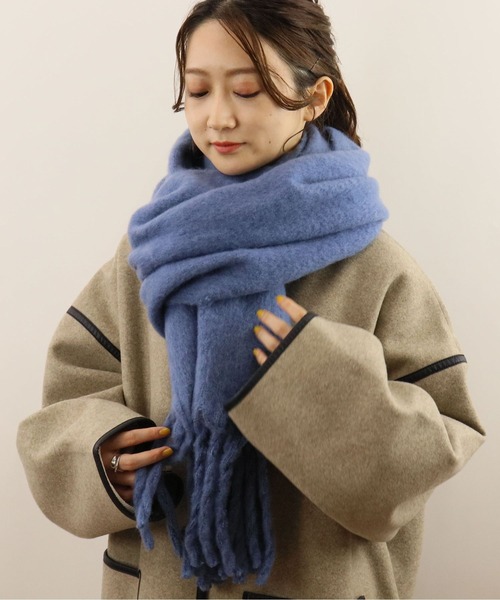 tiptop(ティップトップ)の「ボリュームマフラー(マフラー・レディース・ブラック/ベージュ/アイボリー/グレイッシュベージュ/グリーン/ブルー/ブラウン/C/A/E/F/G/H・FREE)」の7枚目の写真