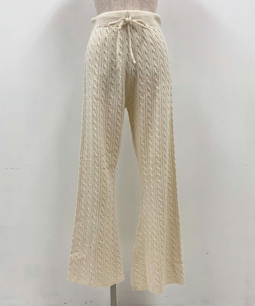 PICCIN（ピッチン）の「ケーブル編みフレアパンツ（その他パンツ・レディース・ブラック/アイボリー/モカ・M/L）」の20枚目の写真