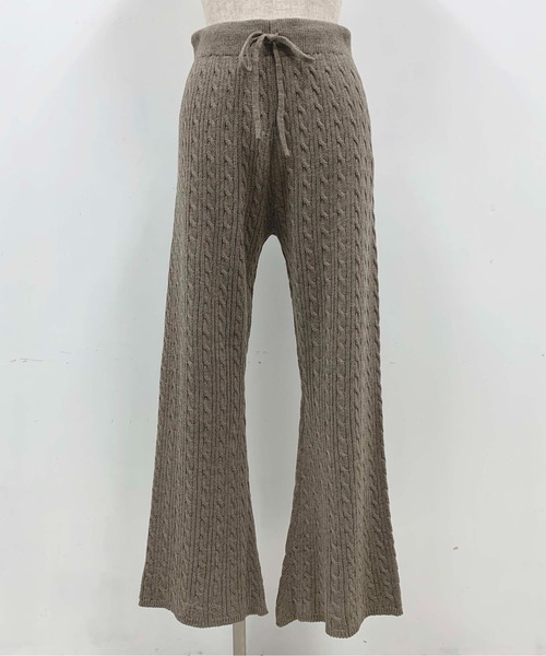 PICCIN（ピッチン）の「ケーブル編みフレアパンツ（その他パンツ・レディース・ブラック/アイボリー/モカ・M/L）」の22枚目の写真