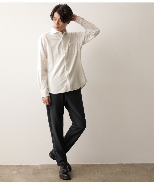 JUNRED（ジュンレッド）の「ツイルコットン起毛シャツ（シャツ/ブラウス・メンズ・グリーン/ブルー/ホワイト/オレンジ・M/L/LL）」の11枚目の写真