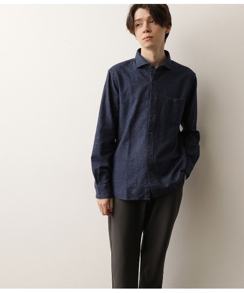 JUNRED（ジュンレッド）の「ツイルコットン起毛シャツ（シャツ/ブラウス・メンズ・グリーン/ブルー/ホワイト/オレンジ・M/L/LL）」の14枚目の写真