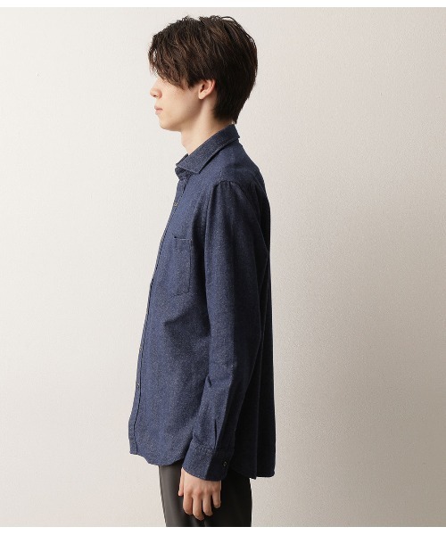 JUNRED（ジュンレッド）の「ツイルコットン起毛シャツ（シャツ/ブラウス・メンズ・グリーン/ブルー/ホワイト/オレンジ・M/L/LL）」の16枚目の写真