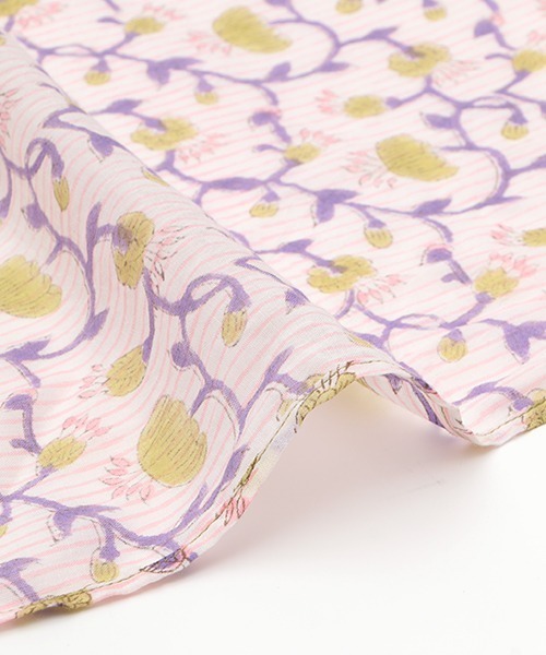 チチカカ（チチカカ）の「ブロックプリントスカーフ（バンダナ/スカーフ・レディース・ピンク/イエロー・FREE）」の10枚目の写真