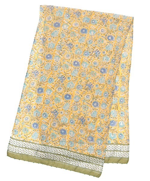 チチカカ（チチカカ）の「ブロックプリントスカーフ（バンダナ/スカーフ・レディース・ピンク/イエロー・FREE）」の7枚目の写真