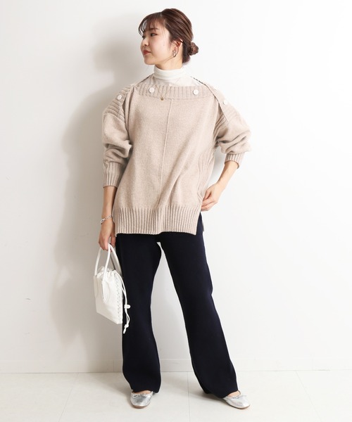SLOBE IENA（スローブイエナ）の「ボタンボートネックプル