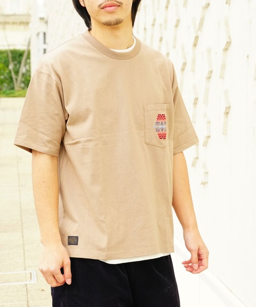 ペンドルトン　刺繍BIG Tシャツ ブルー80 ペンドルトン刺繍BIG Tシャツ ブルー80