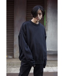 CREARE -LINO- | 【2021春夏】オーバーサイズ　ダメージ加工 スウェット トレーナー<ユニセックス>(スウェット)