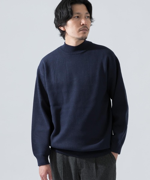 URBAN RESEARCH ROSSO MEN(アーバンリサーチロッソメン)の「ミラノリブモックネックニット(ニット/セーター・メンズ・ブラック/チャコールグレー/グレー系その他/ネイビー/ブルー系その他・SMALL/MEDIUM/LARGE/X-LARGE)」の4枚目の写真