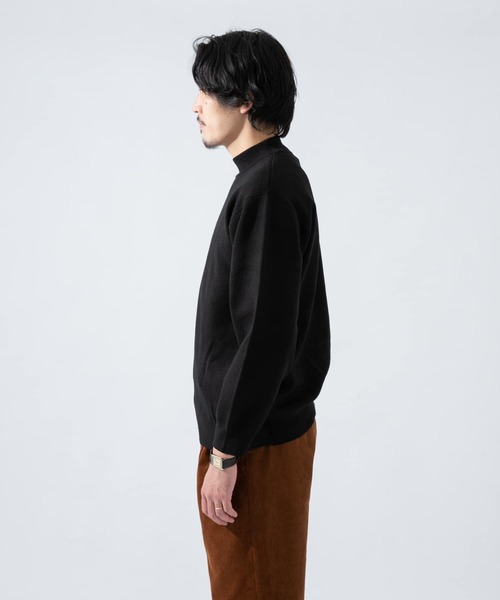 URBAN RESEARCH ROSSO MEN(アーバンリサーチロッソメン)の「ミラノリブモックネックニット(ニット/セーター・メンズ・ブラック/チャコールグレー/グレー系その他/ネイビー/ブルー系その他・SMALL/MEDIUM/LARGE/X-LARGE)」の20枚目の写真