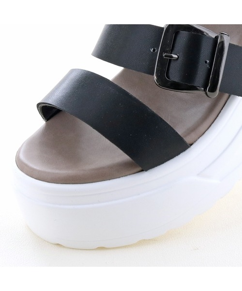 byあしながおじさん（バイアシナガオジサン）の「厚底ベルトスポーツサンダル / byあしながおじさん（サンダル・レディース・ブラック/マルチ/グレー/ブロンズ・M/S/LL/L）」の10枚目の写真