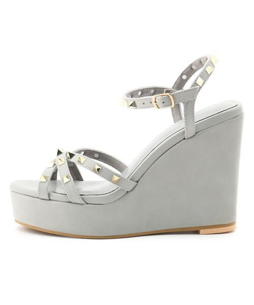 ESPERANZA（エスペランサ）の「◆ストラップスタッズ厚底ウエッジサンダル（サンダル・レディース・ブラック/ブルー/アイボリー/ピンク系/ベージュ・LL/S/M/L）」の8枚目の写真