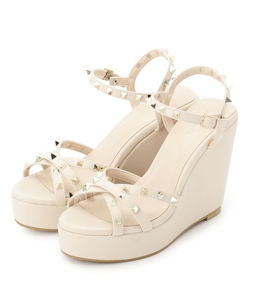 ESPERANZA（エスペランサ）の「◆ストラップスタッズ厚底ウエッジサンダル（サンダル・レディース・ブラック/ブルー/アイボリー/ピンク系/ベージュ・LL/S/M/L）」の22枚目の写真