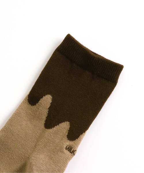 apres les cours（アプレレクール）の「チョコ柄 ソックス（ソックス/靴下・キッズ・ブラウン/ミント/アイボリー・12/15 /18/21/24）」の8枚目の写真