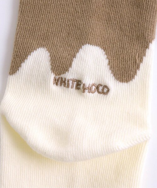 apres les cours（アプレレクール）の「チョコ柄 ソックス（ソックス/靴下・キッズ・ブラウン/ミント/アイボリー・12/15 /18/21/24）」の9枚目の写真