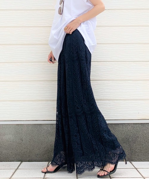 Q（キュー）の「スカラレースワイドパンツ（その他パンツ）」 - WEAR