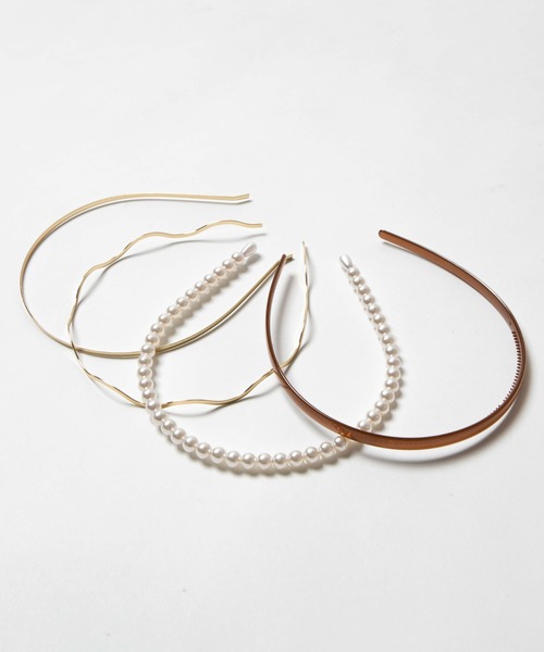 WEGO（ウィゴー）の「WEGO/【4点セット】マルチカチューシャ（カチューシャ・レディース・サックスブルー/ブラウン/ベージュ・FREE）」の2枚目の写真