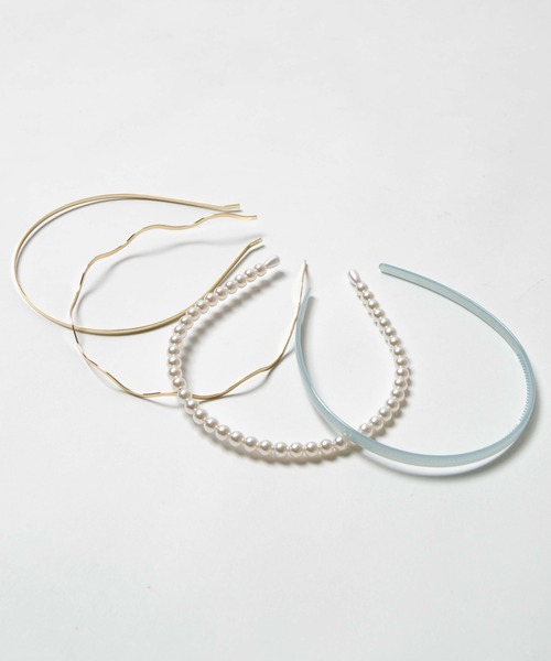 WEGO（ウィゴー）の「WEGO/【4点セット】マルチカチューシャ（カチューシャ・レディース・サックスブルー/ブラウン/ベージュ・FREE）」の3枚目の写真