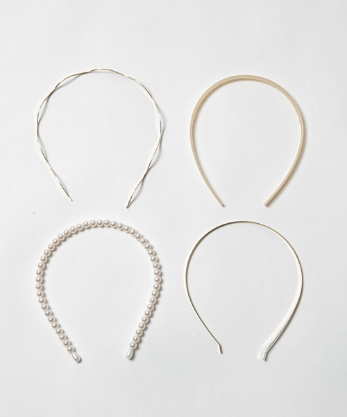 WEGO（ウィゴー）の「WEGO/【4点セット】マルチカチューシャ（カチューシャ・レディース・サックスブルー/ブラウン/ベージュ・FREE）」の4枚目の写真