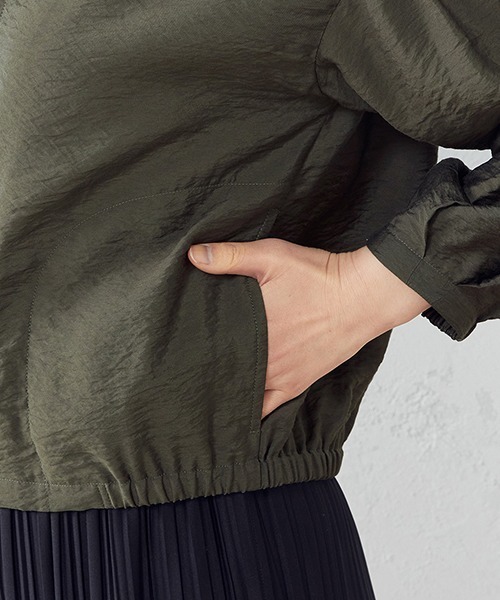 COMME CA ISM（コムサイズム）の「ワッシャーブルゾン（ブルゾン・レディース・チャコール/ベージュ/カーキ/ブラック・MEDIUM/LARGE）」の16枚目の写真