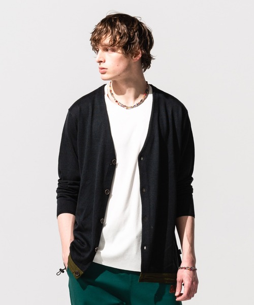 glamb(グラム)の「Nixon cardigan / ニクソンカーディガン(カーディガン/ボレロ・メンズ・ブラック/ブルー・L/M/S)」の8枚目の写真