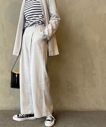 [Jeans Factory Clothes/ジーンズファクトリークローズ] リネンタックワイドパンツ
