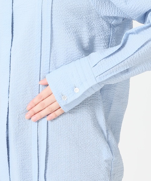 SLOBE citron.（スローブシトロン）の「SLOBE citron.セーラーフリルブラウス【手洗い可能】◆（シャツ/ブラウス・レディース・ホワイト/サックスブルー・FREE）」の8枚目の写真