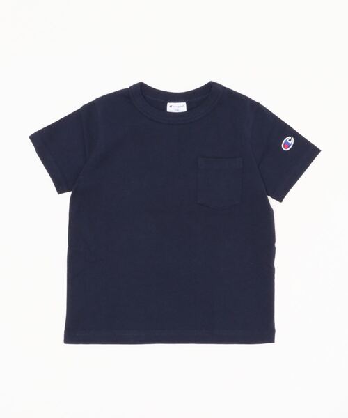 Champion（チャンピオン）の「【WEB限定】Champion/チャンピオン KIDS ポケット付き半袖Tシャツ（Tシャツ/カットソー・キッズ・ブルーグリーン/ベージュ/ホワイト/パープル/ネイビー/オレンジ/グレー/ブラック・160/110/130/140/120/150）」の5枚目の写真