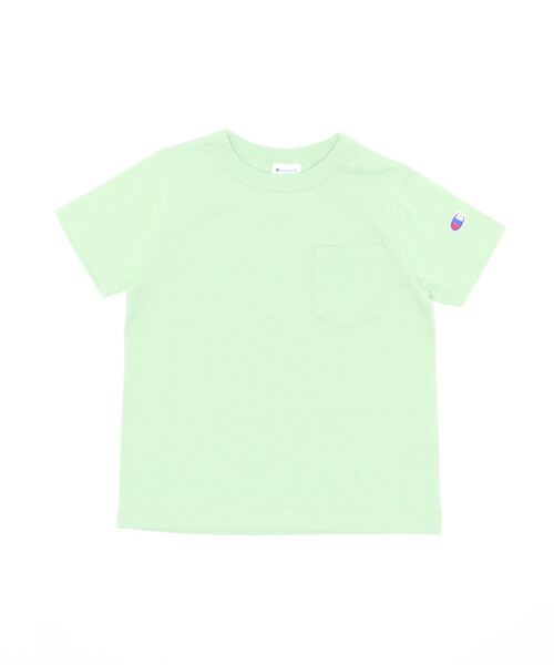 Champion（チャンピオン）の「【WEB限定】Champion/チャンピオン KIDS ポケット付き半袖Tシャツ（Tシャツ/カットソー・キッズ・ブルーグリーン/ベージュ/ホワイト/パープル/ネイビー/オレンジ/グレー/ブラック・160/110/130/140/120/150）」の6枚目の写真
