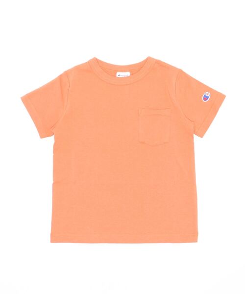 Champion（チャンピオン）の「【WEB限定】Champion/チャンピオン KIDS ポケット付き半袖Tシャツ（Tシャツ/カットソー・キッズ・ブルーグリーン/ベージュ/ホワイト/パープル/ネイビー/オレンジ/グレー/ブラック・160/110/130/140/120/150）」の8枚目の写真