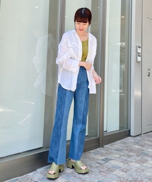 Kastane（カスタネ）の「バルキーヒール厚底サンダル（サンダル・レディース・ブラック/グリーン系その他/アイボリー・38/36/39/37）」の20枚目の写真