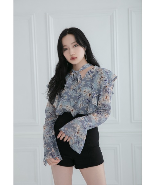 ANDGEEBEE（アンジービー）の「フラワーブラウス（シャツ/ブラウス・レディース・ラベンダー/ブルー・MEDIUM）」の15枚目の写真