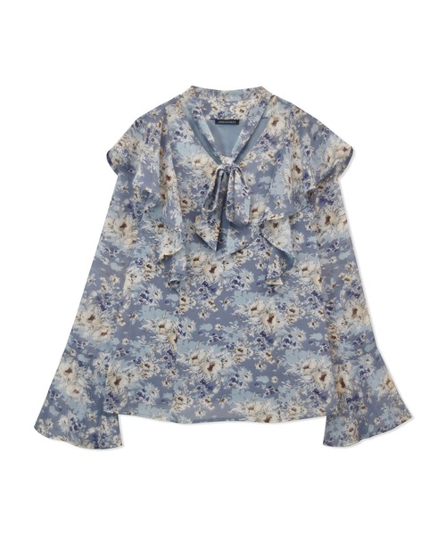 ANDGEEBEE（アンジービー）の「フラワーブラウス（シャツ/ブラウス・レディース・ラベンダー/ブルー・MEDIUM）」の8枚目の写真