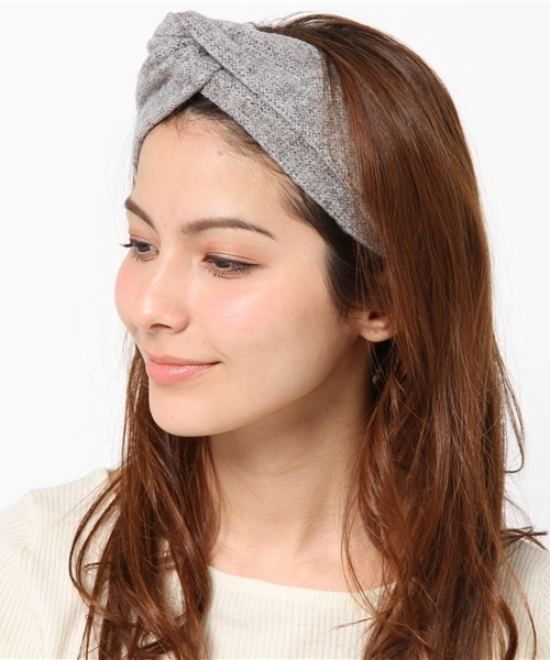 Ray BEAMS(レイビームス)の「Ray BEAMS / ニット ヘアバンド(ヘアバンド・レディース・ホワイト/グレー/ネイビー・ONE SIZE)」の3枚目の写真
