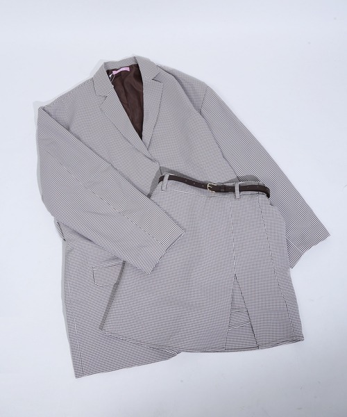 WC（ダブル シー）の「ミニギンガムベルト付きジャケット（その他アウター・レディース・ブラック/ブラウン/ライトパープル・FREE）」の18枚目の写真