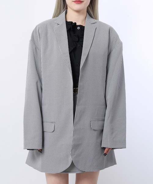 WC（ダブル シー）の「ミニギンガムベルト付きジャケット（その他アウター・レディース・ブラック/ブラウン/ライトパープル・FREE）」の5枚目の写真