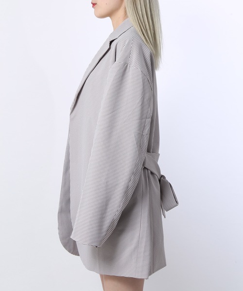 WC（ダブル シー）の「ミニギンガムベルト付きジャケット（その他アウター・レディース・ブラック/ブラウン/ライトパープル・FREE）」の9枚目の写真