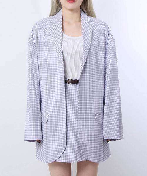 WC（ダブル シー）の「ミニギンガムベルト付きジャケット（その他アウター・レディース・ブラック/ブラウン/ライトパープル・FREE）」の12枚目の写真