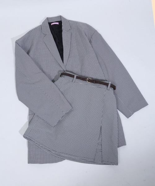 WC（ダブル シー）の「ミニギンガムベルト付きジャケット（その他アウター・レディース・ブラック/ブラウン/ライトパープル・FREE）」の16枚目の写真