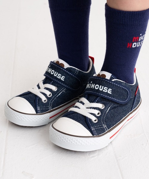 MIKI HOUSE(ミキハウス)の「mロゴキッズシューズ(スニーカー・キッズ・レッド/インディゴブルー/マルチ/ホワイト・17cm/18cm/19cm/16cm)」の3枚目の写真
