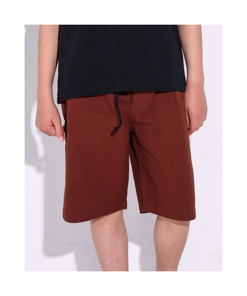 RAD CUSTOM（ラッドカスタム）の「RAD CUSTOM/ウエストベルト付き カラー ハーフパンツ（その他パンツ・キッズ・ネイビー/ブラウン・150/140/130/160/120）」の2枚目の写真