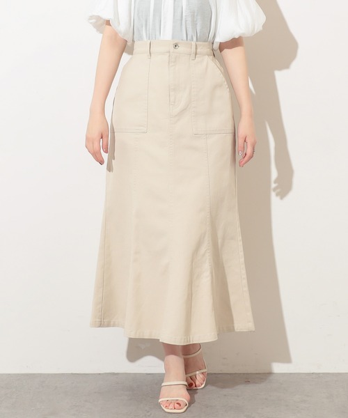 natural couture(ナチュラルクチュール)の「カーゴポケットマーメイドスカート(スカート・レディース・ピンク/カーキ/ライトベージュ・FREE)」の22枚目の写真